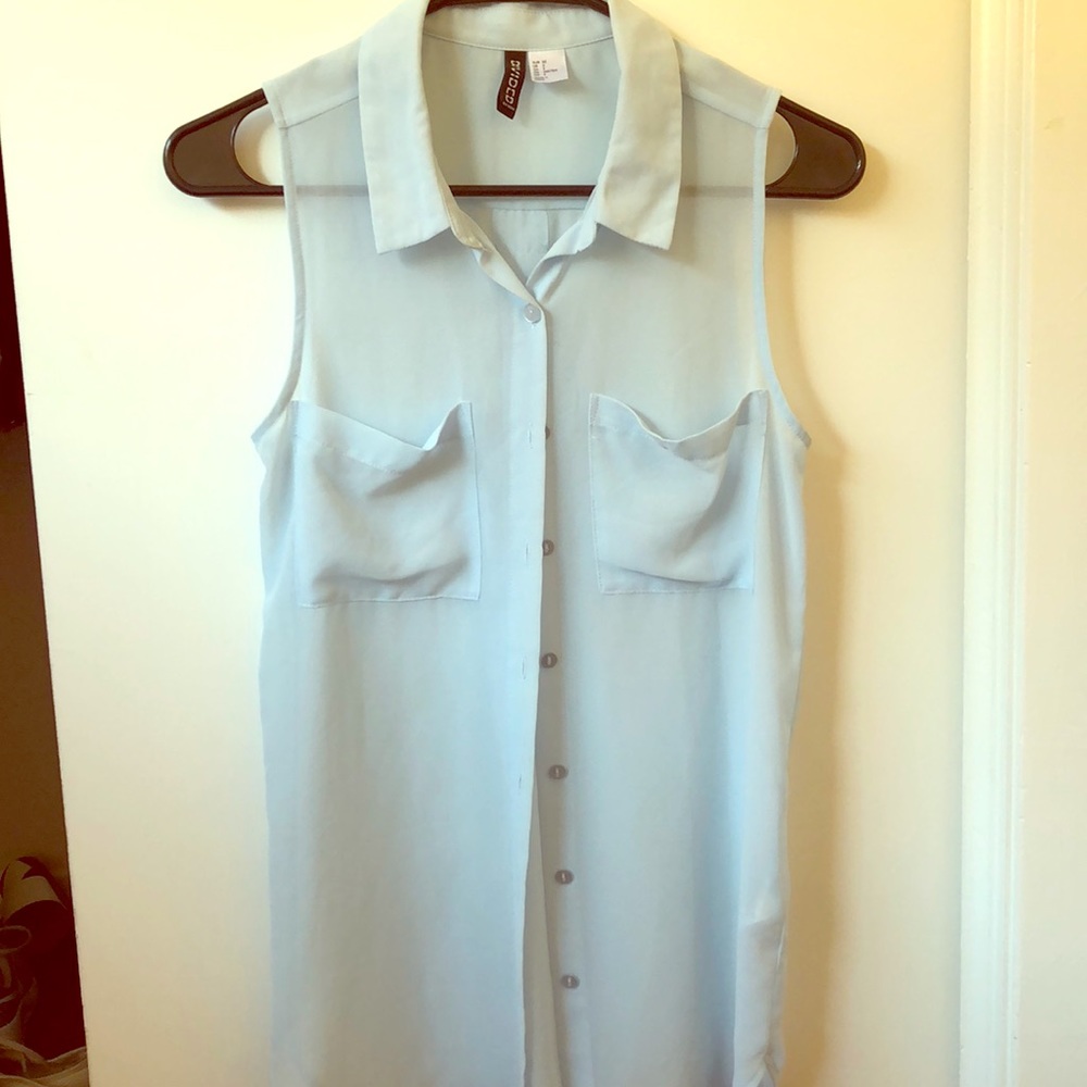 Baby Blue H&M Button Down Blouse